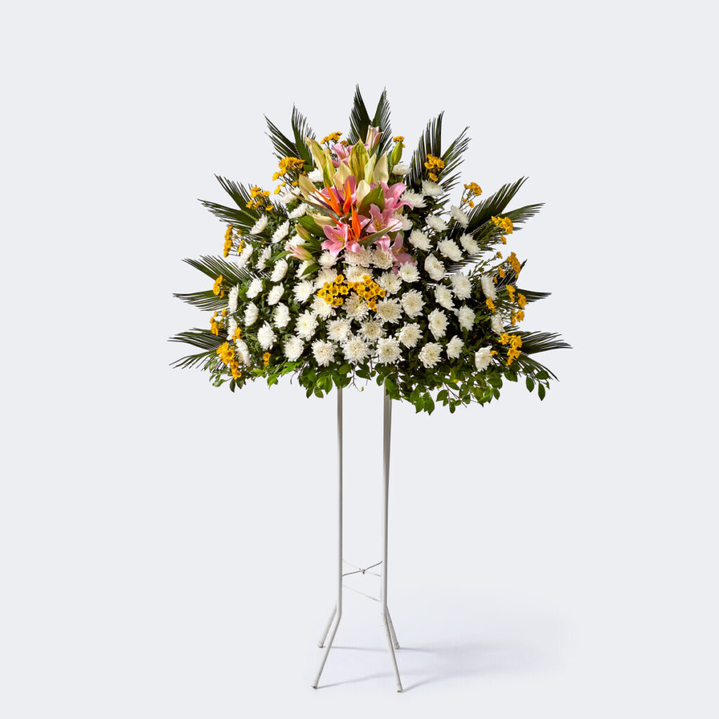 3단 근조화환 백합